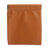 Maxbell Mini Purse Jewelry Pouch Headphones Rings Holder PU Leather Makeup Bag Small Brown 10x12cm