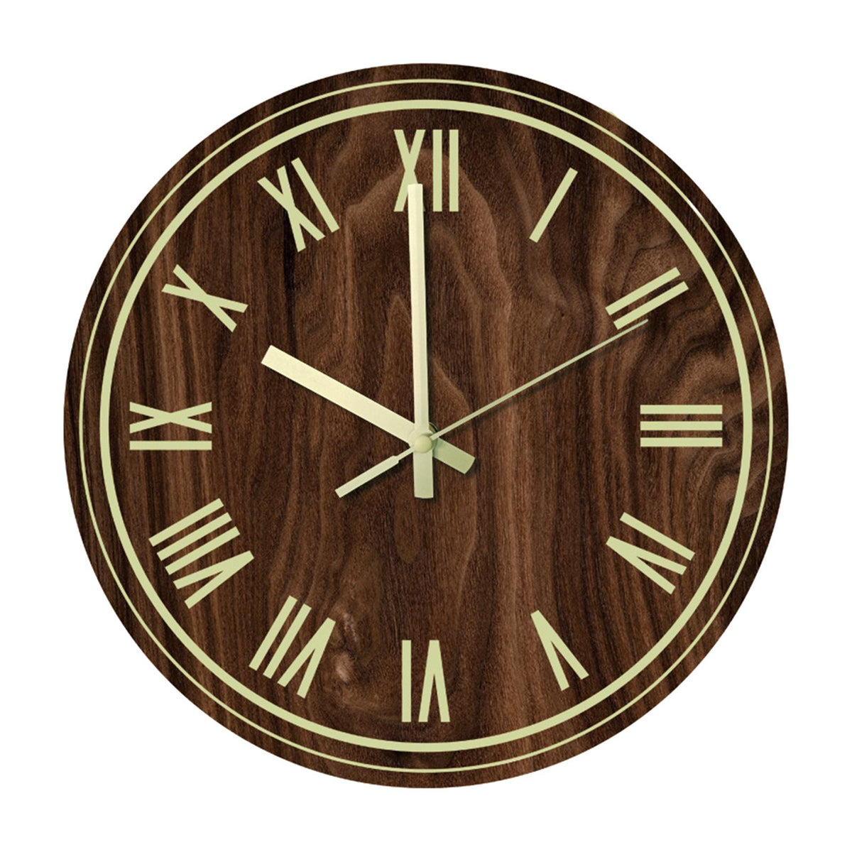 Maxbell Maxbell Modern Acrylic Luminous Wall Clock 12'' Silent Glow in Dark Clock Home Decor E