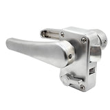 RV Toilet Door Lock Easy to Install Furniture Hardware Bathroom Handle Knob Silver