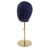Maxbell 2pcs Suede Cork Mannequin Head Hat Rack Wig Display Holder W/ Metal Stand