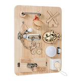 Maxbell Wooden latches Busy Board Zipper Educational Learning Birthday Gift Children