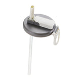Maxbell Soda Can Lid with Straw Easy to Use Silicone Press to Seal for Standard Cans gray white