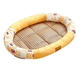 Maxbell Cat Cooling Bed Summer Sleeping Iced Silk Pads for All Ages Cats Pet Supplies Yellow