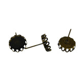 Maxbell 20pcs 10mm Cabochon Settings Earrings Blanks Earring Bezel Base Bronze - Aladdin Shoppers