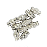 Maxbell Maxbell 10x Tube Magnetic Clasp with Glue-in Ends Jewelry DIY Making Findings-Silver