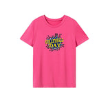 Maxbell Maxbell Women's T Shirt Summer Activewear Ladies Basic Tee for Sports Holiday Street S Rose Pink