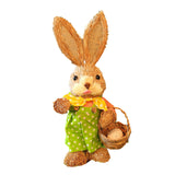 Maxbell Straw Bunny Figurine DIY Material Pack Party Supplies Rabbit Statue for Boys Style C