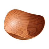 Maxbell Imitation Wood Dried Fruit Dish Irregular Fruit Tray for Snacks Fruits Bread Light Brown