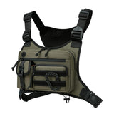 Maxbell Chest Rig Bag Adjustable Strap Modern Chest Pouch for Cycling Walking Picnic Green