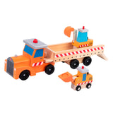 Wooden Car Transporter Toy Portable Wooden Truck for Kids Ages 3+ Boys Girls