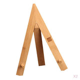 Maxbell 2x Pu-Erh Tea Cake Stand Rack Bamboo Storage Holder Table Display - Tripod