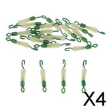Maxbell 4x20pcs Fishing Sub-line Link Connectors Quick Change Rolling Swivels Clips S