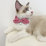 Maxbell Maxbell Pet Dog Cat Kitten Fashionable Bell Charms Collar Necklace Pet Lovers Gift Pet Supplies Red Plaid Pattern Design