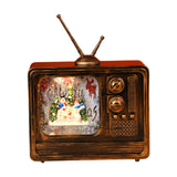 Maxbell Christmas Musical Box Retro Crafts Night Light for Gifts Bookshelf Christmas style  D