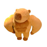 Maxbell Muscle Capybara Plush Toy Brown Capybara Figure Toy for Boy Girl Kids Adults