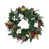 Christmas Wreath Creative Hanger Rustic Winter Wreath for Patio Wall Outdoor 48cm Dia