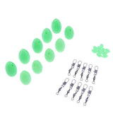Maxbell 2x10 Pieces Bombarda Sbirolino Floating Trout Pose Fly Fishing Floats Green