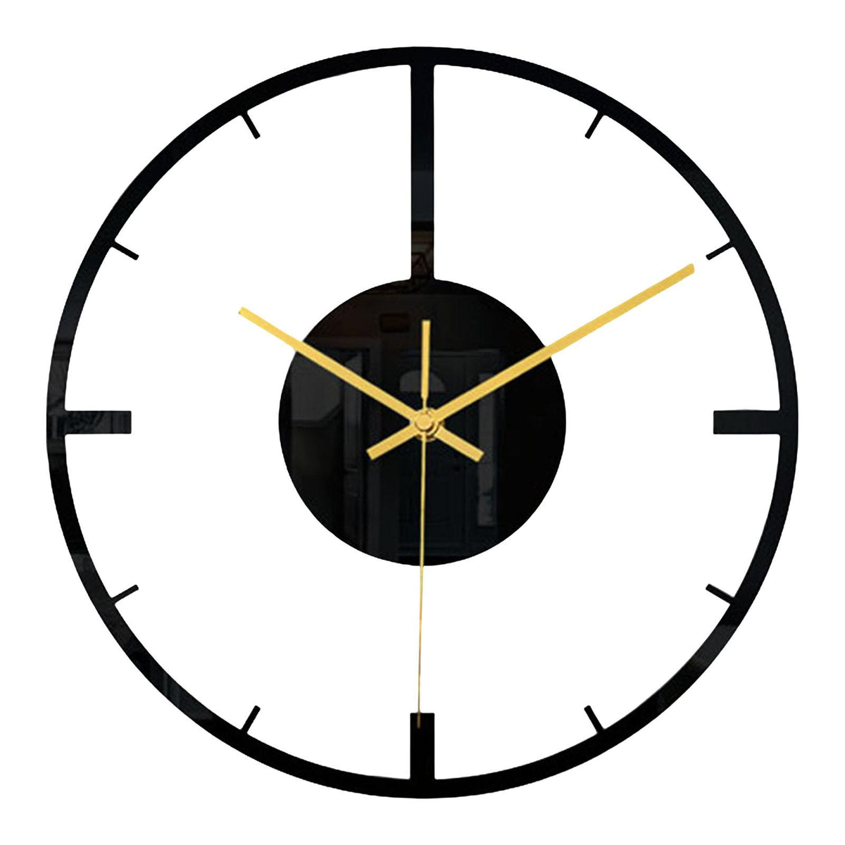 Maxbell Maxbell Minimalist Wall Clock Gift Decor Home Silent Clocks Acrylic Black Art  E