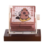 Maxbell Mechanical Desk Calendar Ornament 2025 New for Countertop Home Birthday Gift Capibara