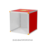 Maxbell Lucky Draw Box Voting Box Donation Box for Voting Annual Meeting Fundraising 20x20x20cm Transparent front