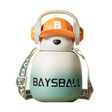 Maxbell Water Bottle 22oz Cute Large Wide Mouth Training Cup for Office Boys Outdoor green