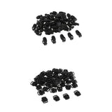 Maxbell 100pcs Plastic Hand Grenade/Bean Shape Toggle Spring Clasp Stop Cord Locks