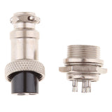 Maxbell Pair GX16 3Pins Waterproof Male Female Panel Metal Aviation Wire Connector - Aladdin Shoppers