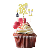 Maxbell Cheers to 2019 New Years Eve Party Cake Topper with Champagne Cup - Aladdin Shoppers