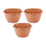 Maxbell 3Pcs Plant Holder Rustic Wall Flower Pot Holder for Garden Decoration Office dark brown