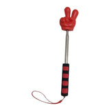 Maxbell Telescopic Teacher Pointer Portable Extendable Hand Pointer for Presentation Red Victory Gesture