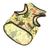 Maxbell Maxbell Cool Cartoon Printed Pet Dog Tank Tee Shirt Top Summer Apparel Size S