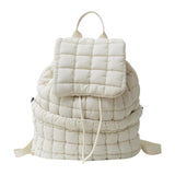 Maxbell Quilted Backpack Lightweight Laptop Soft Hiker Pack for Picnic Gym Umbrellas White