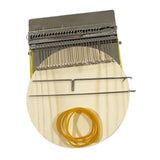 Maxbell Small Weaving Loom DIY Wooden Weaving Repair Tool for Clothes Adults Scarves 28 Hooks