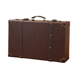 Wooden Trunk Suitcase Luggage Trunk for Window Display Themed Party Keepsake 44cmx14cmx29cm