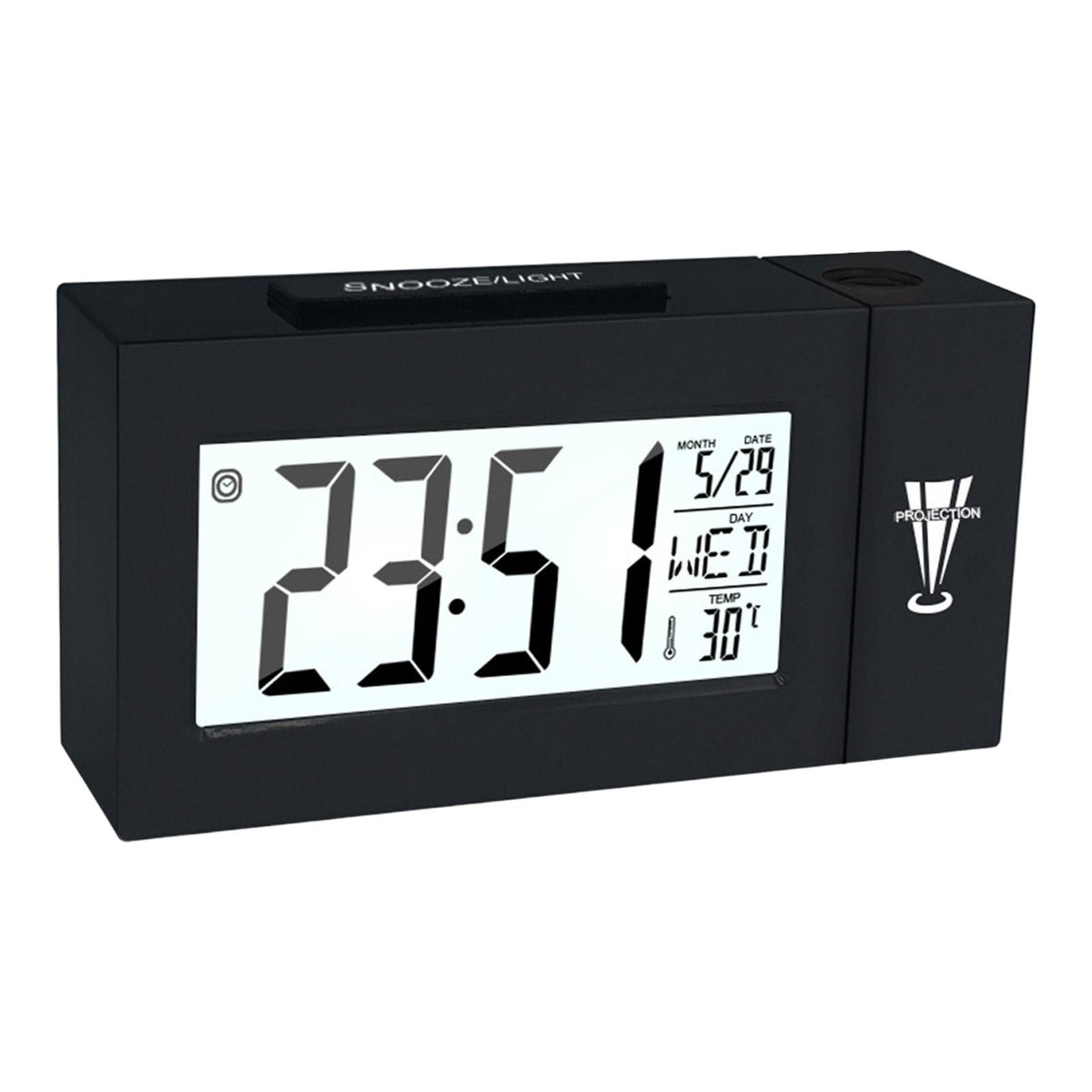 Maxbell Maxbell Projection Alarm Clock Easy Setting Electronic Clock for Teens Adults Black