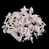 Maxbell 50 Pieces Assorted Size Heavy Duty Plastic HARD WALL PICTURE HOOK Frame Photos Mirror Hanging Hooks Hangers White - Aladdin Shoppers