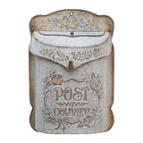 Maxbell Embossed Wall Mailbox Dropbox Garden Street Porch Farmhouse Hanging Post Box Retro Gray
