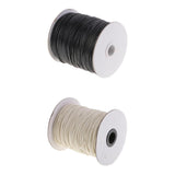 Maxbell 2pcs 80 Meters 2mm Cotton Waxed Cord Beading DIY Jewelry Making Thread