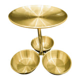 Maxbell Snack Serving Tray Fruit Bowl Appetizer Platter for Household Office Wedding Gold B