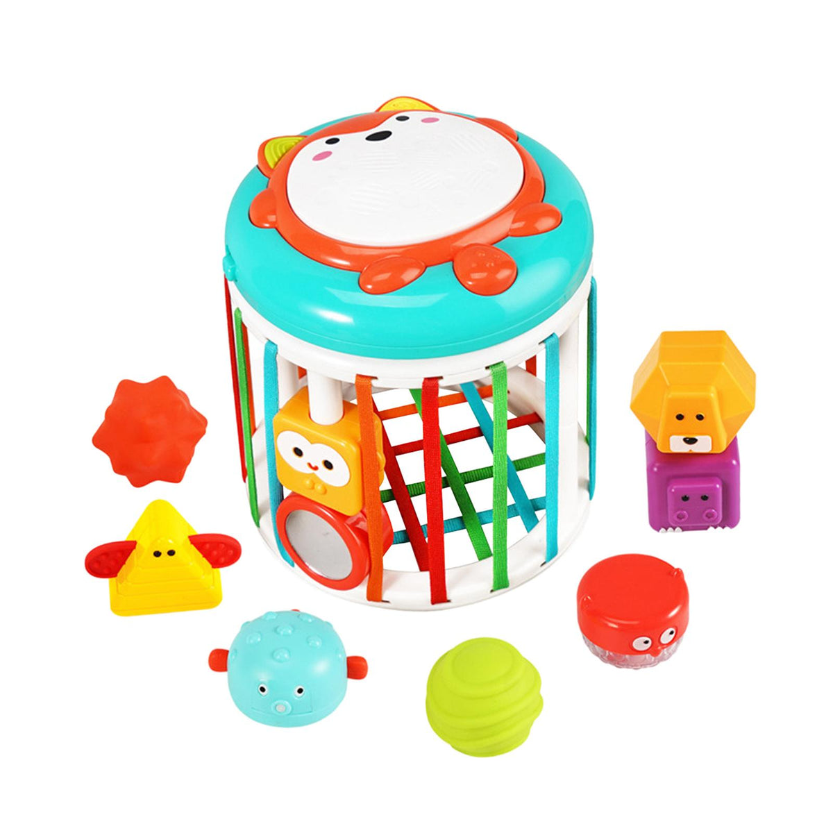 Maxbell Activity Cube Shape Sorting Toy Baby Shape Sorter for Children Holiday Gifts Fox