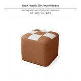 Maxbell Small Wooden Stool, paw-resistant Resistant Leather Upholstery, Modern Minimalist Design, Multi-Height Padded Footstool, nesting Ottoman, connectable design Accent for Living Room, Entryway, Bedroom Coffee 35H