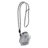 Maxbell Doll Display Bag Dustproof Accessory Clear Zipper Closure Doll Carrying Case Lanyard 70cm Black White Rope