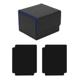 Card Deck Box Sleeved Cards Holder Premium Portable Display Playing Card Box Plaid Black Blue