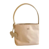 Maxbell Small Shoulder Bag Versatile Trendy Pouch Handbag for Birthday Shopping Work Beige