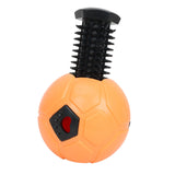 Maxbell Dog Treat Dispensing Soccer Chew Throw Ball for Teeth Cleaning Chewing Orange