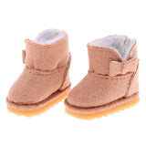 8xFashion Bowknot Snow Boots Shoes for 12'' Blythe Dolls Clothes Light Brown