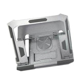Maxbell Foldable Laptop Stand Nonslip Riser Base for up to 17.3 inch Bedroom Desktop Silver
