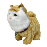 Walking Plush Cat Toy Adorable Lively Educational Electronic Pet Robotic Cat yellow