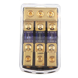 Maxbell Car Stereo Audio 3-Way 80A In-Line Fuse Holder Power Distribution Block with Waterproof Cover - Aladdin Shoppers