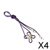 Maxbell 4xObi Ornament Lady Obi Fastening Belt Decoration for Christmas Ceremony Party Purple